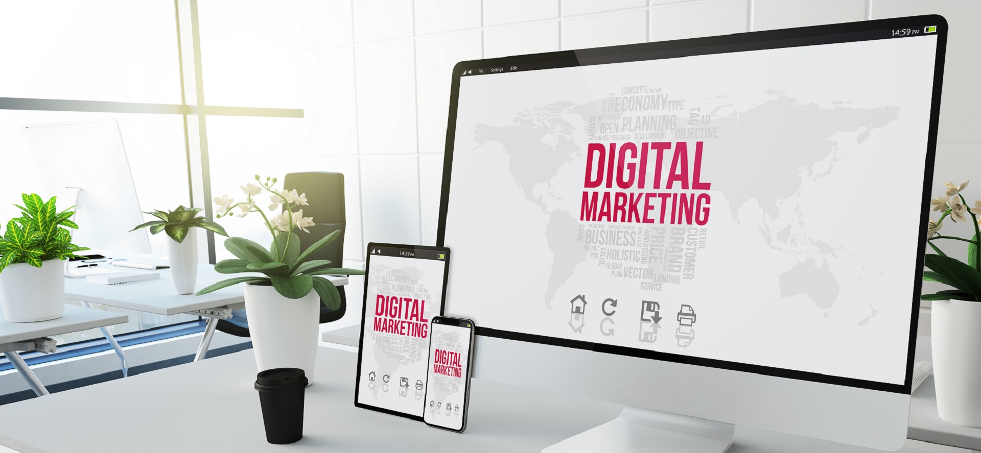digital marketing devices mockup